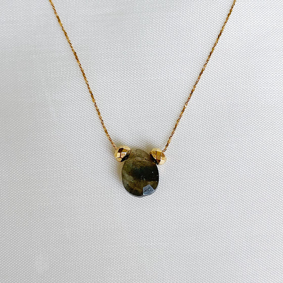 Collier goutte Labradorite