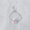 Bague chaîne ajustable rose