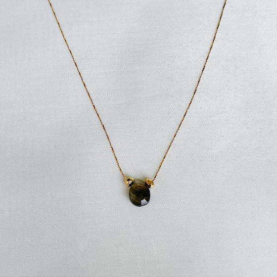 Collier goutte Labradorite