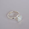 Bague ARIANE | Cristal nacre argenté